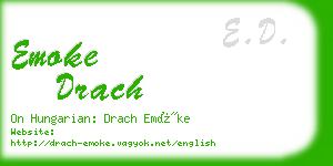 emoke drach business card